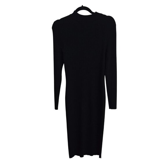 The Drop NWOT Chantal Midi Bodycon Fitted Cutout Rib Dress Black Size M - Picture 3 of 10